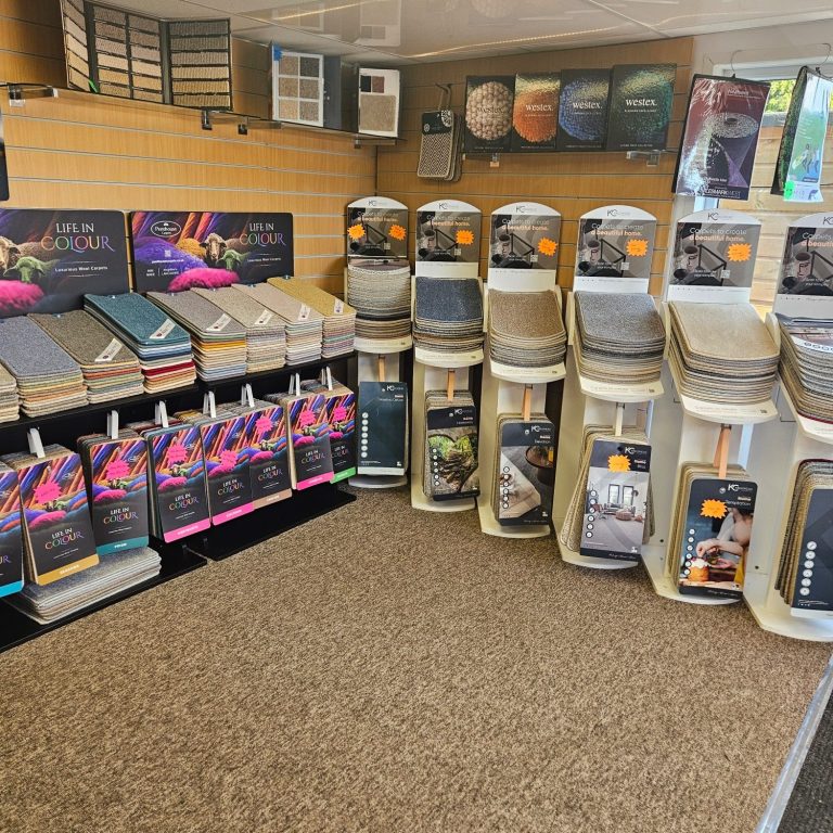Carpet ranges displayed in our store